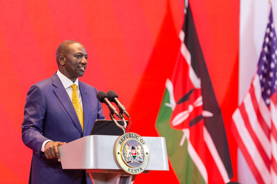 President of Kenya William Ruto speaking at the AmCham Business Summit in Nairobi in March 2023. Photo source: Prosper Africa Flickr
